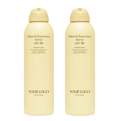 Proprietario SPF 50 Crema solare Spray Twin Pack Crema solare resistente all' acqua Pack di 2