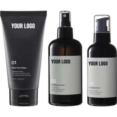 OEM Male Skincare Set con estratto vegetale organico e volume personalizzabile