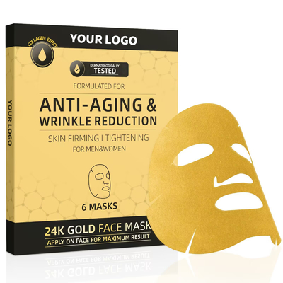 Maschera organica 24K oro per la casa gel rilassante customizabile collagene cristallo bellezza