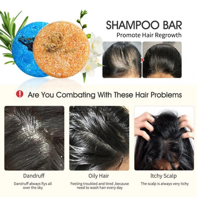 Shampoo anti perdita di capelli organico naturale Bar Shampoo anti assottigliamento Sapone OEM/ODM 0