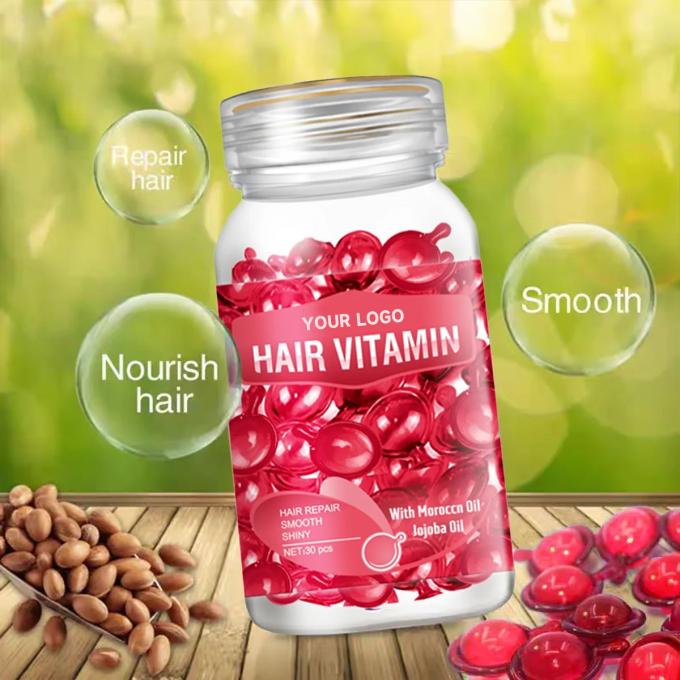 Olio di jojoba marocchino infuso Logo personalizzato Trattamento capelli Siero Capsula per etichetta privata 0