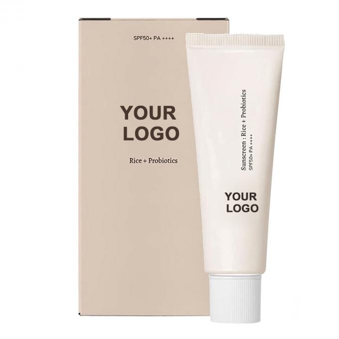 Sesso Femminile Probiotico Crema solare Lozione SPF 50 Crema solare per viso e corpo Etichetta personalizzata 1