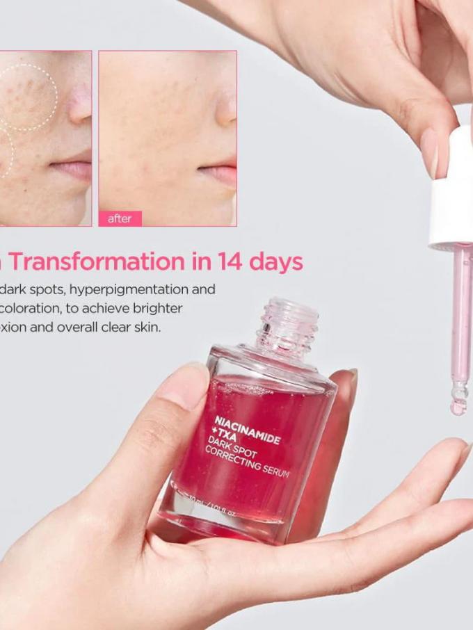 Siero per il viso con acido tranexamico niacinamide femminile per la correzione del colore della pelle e delle macchie scure 2