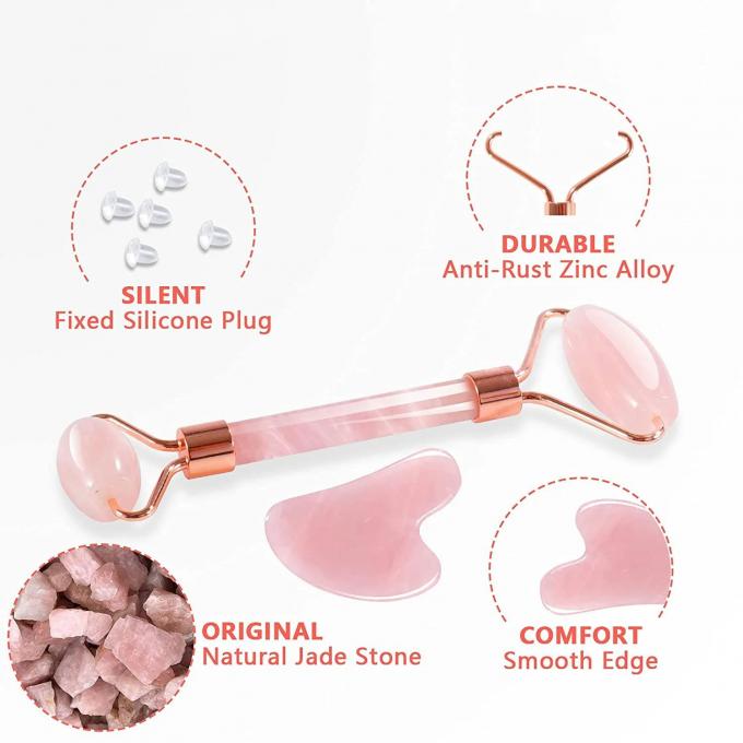 Giada Custom Roller Gua Sha Set Strumenti di bellezza per la cura della pelle maschile Routine e Anti-Aging 0