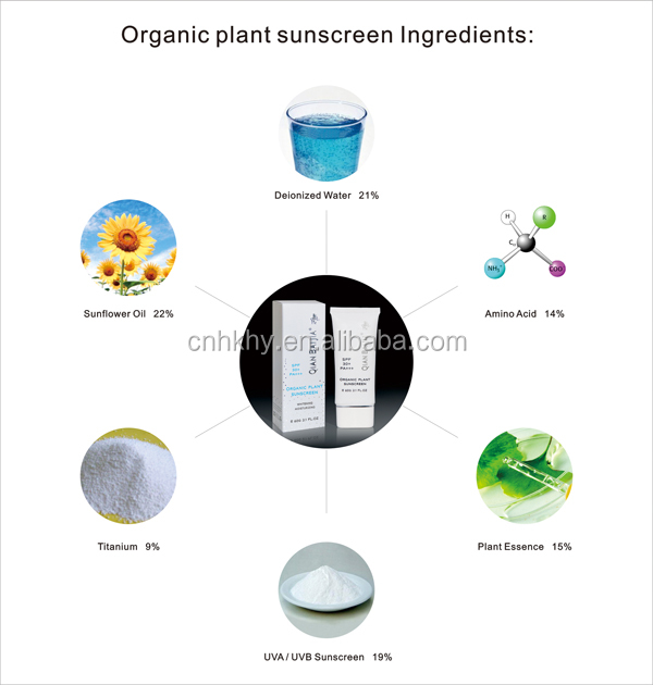 Crema solare OEM/ODM Acceptabile Crema solare organica per viso e corpo 11