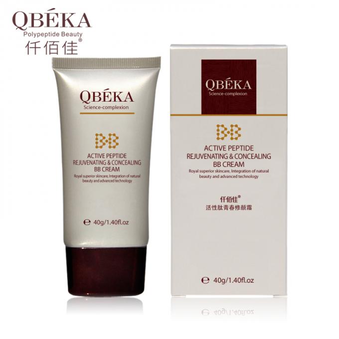 QBEKA Peptide Attivo Ringiovanente e Nascondente Crema BB per Adulti Blocca la Riparazione della Pelle UV 0
