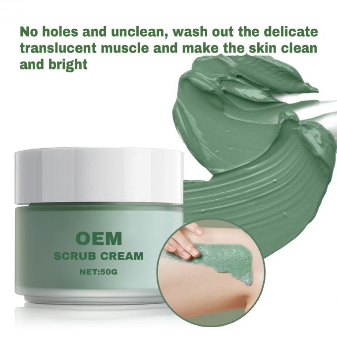 OEM crema per lo scrub del corpo con profumo di fiori per la pelle opaca formula esfoliante e illuminante 1
