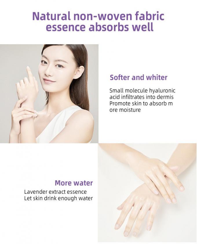 Maschera a mano lavanda di taglia regolare Esfoliante e idratante Forma di foglio personalizzabile 7