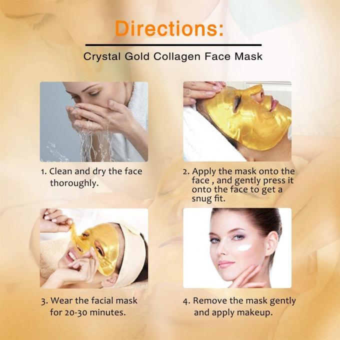 Maschera organica 24K oro per la casa gel rilassante customizabile collagene cristallo bellezza 9