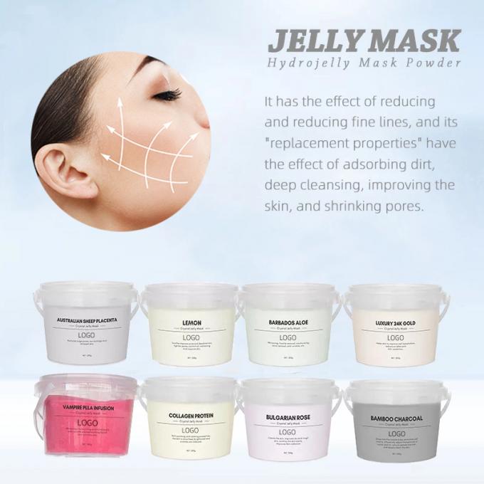 Protezione del viso Maschera di fango Maschera di gelatina in polvere 200 g Volume Ingrediente principale Collagene 2