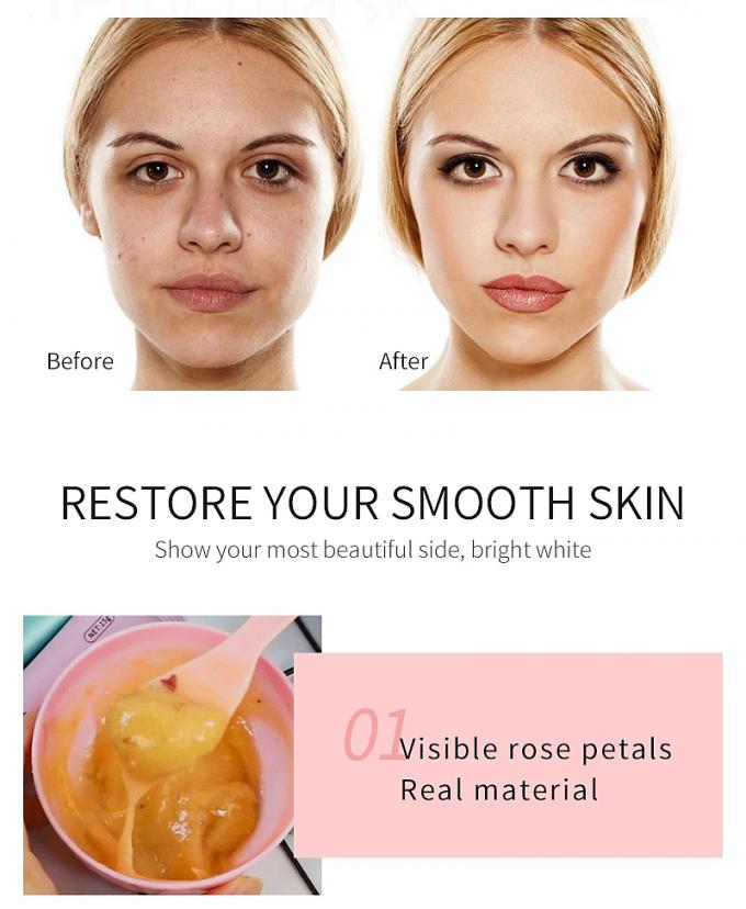 Protezione del viso Maschera di fango Maschera di gelatina in polvere 200 g Volume Ingrediente principale Collagene 5