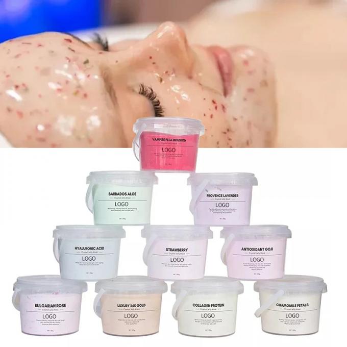 Protezione del viso Maschera di fango Maschera di gelatina in polvere 200 g Volume Ingrediente principale Collagene 3