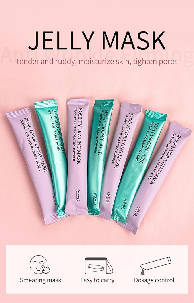 Personalizzabile Crystal Korea Peel Off Petal Powder Facial Jelly Maschera con Acido Ialuronico 1