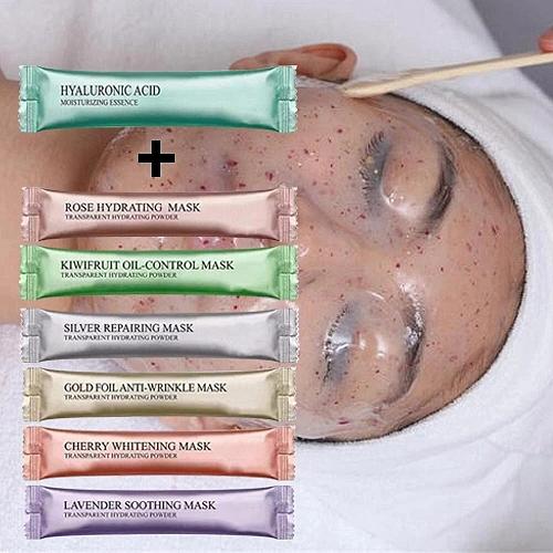 Personalizzabile Crystal Korea Peel Off Petal Powder Facial Jelly Maschera con Acido Ialuronico 0