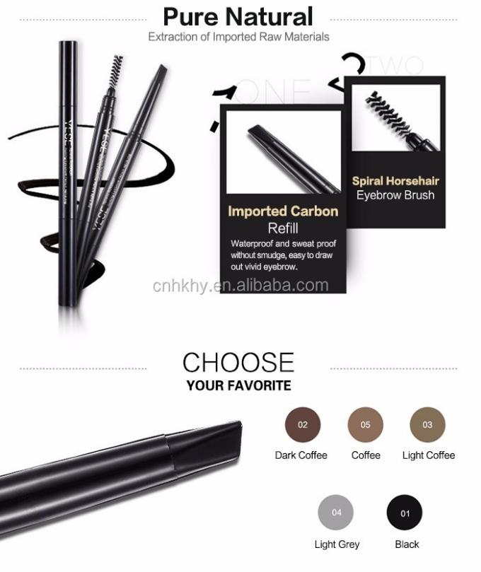 Matita per sopracciglia a doppia testa impermeabile snella Funzione garantita Makeup sopracciglia Bellezza 2