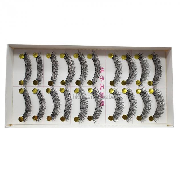 Taiwan Fibra False Ciglia Colla per Occhi Grandi M14 Nero Naturale QBEKA 10 coppie Donne 2