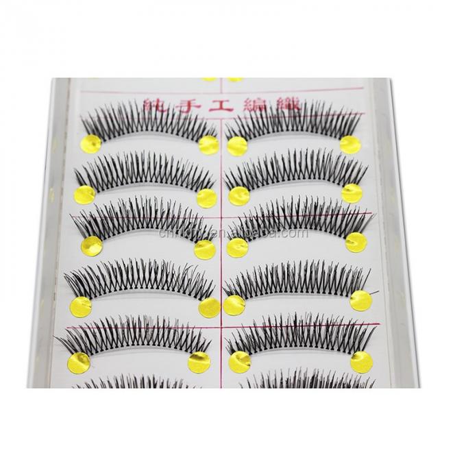 Taiwan Fibra False Ciglia Colla per Occhi Grandi M14 Nero Naturale QBEKA 10 coppie Donne 3